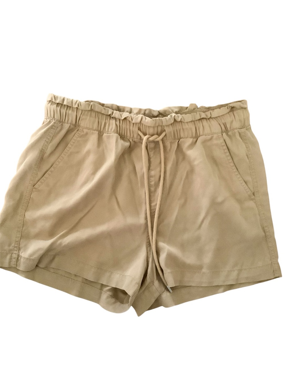 Loft Khaki Drawstring Shorts with Pockets